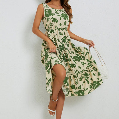 Summery midi dress with floral print – Fenna