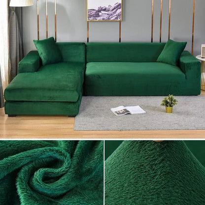 Stretch Velvet Sofa Cover with Luxury Finish - Sofina