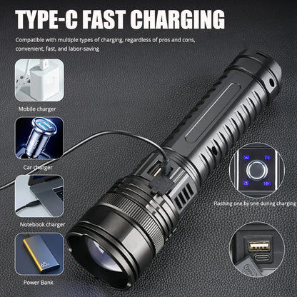 Rechargeable 10000 Lumen LED Torch – Striker
