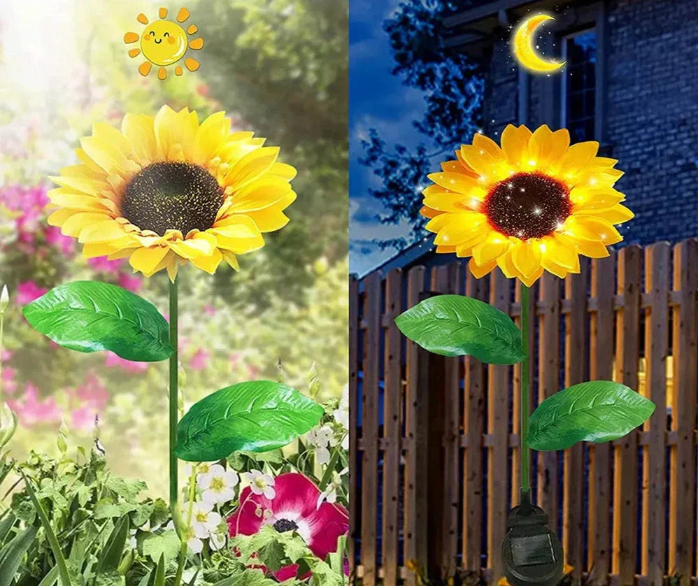 SolarBloom Waterproof Solar - Powered Sunflower Lamp
