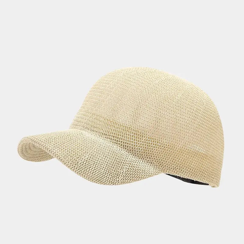 Trendy braided sun hat with wide brim - SunWeave Style