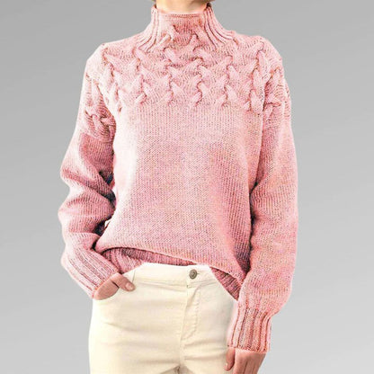Knitted Ladies Autumn Sweater with Collar – Sienna
