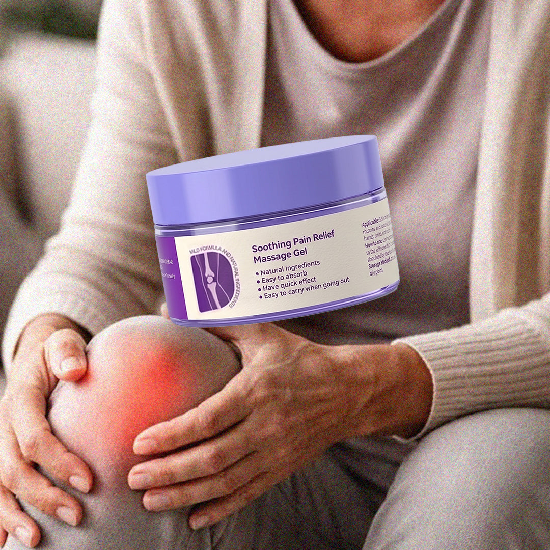 Tub held in front of a seated woman cupping her knee, which glows red 3