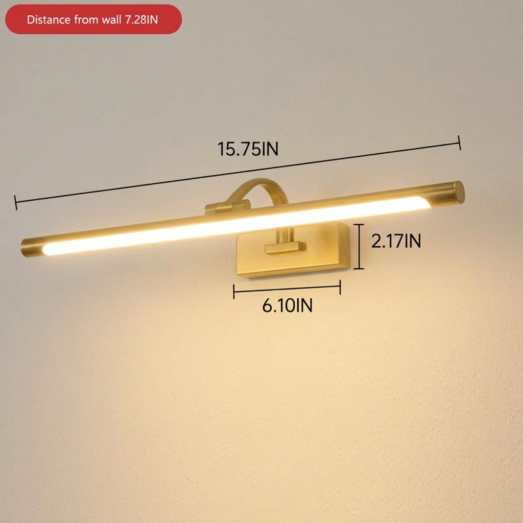 Antique Brass LED Picture Light Wall Sconce for Art Display