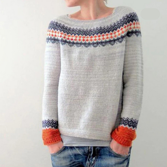Elegant women's knitted sweater – Autumn Magic Maelis