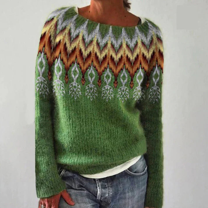 Elegant women's knitted sweater – Autumn Magic Maelis