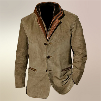 Vintage Suede Men's Jacket with Lining – Noam