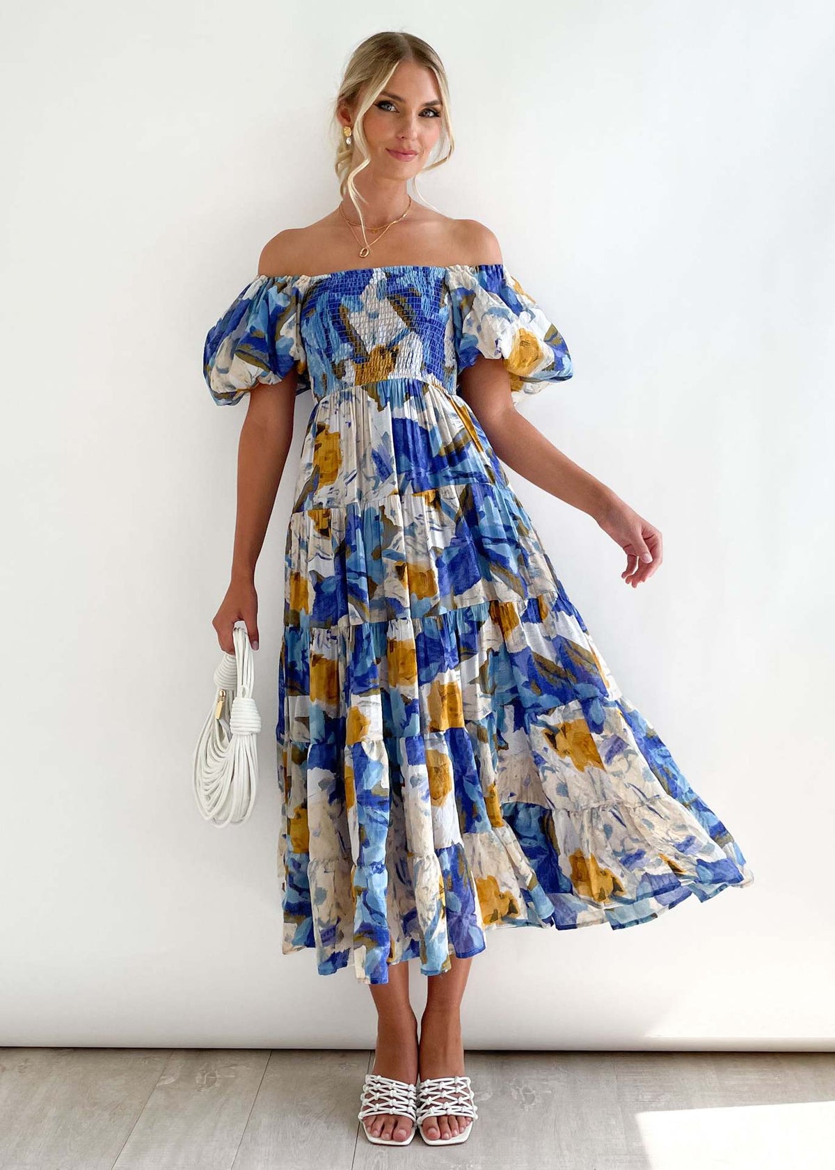 Off-the-shoulder midi dress – Talia