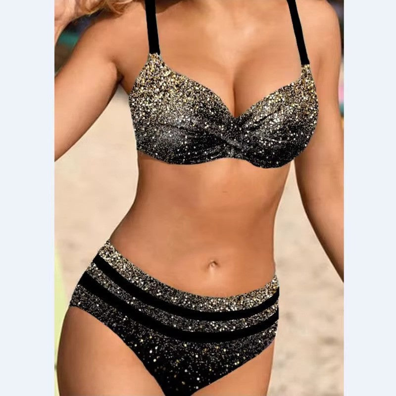 Trendy High-Waisted Bikini Set – Selina