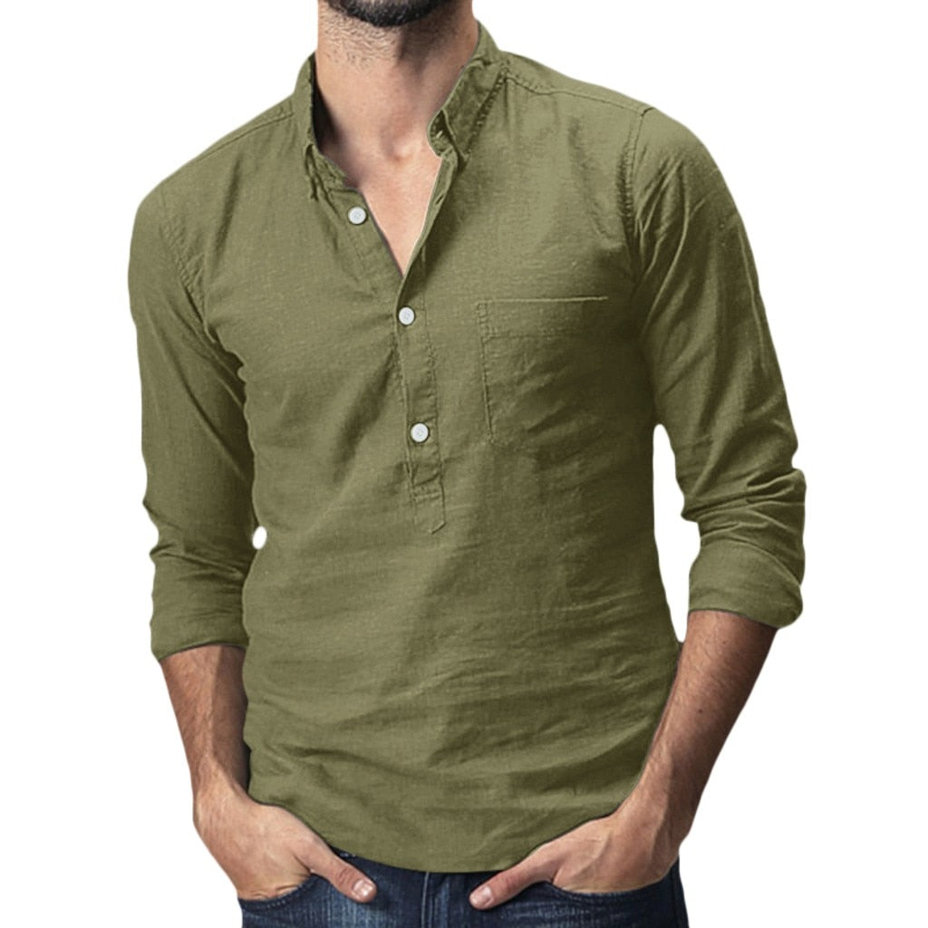 Stylish plus-size autumn shirt for men – Hayes