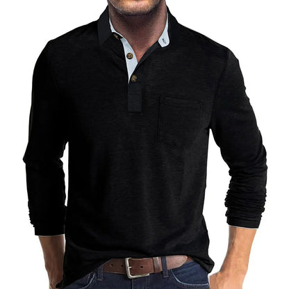 Men's Long Sleeve Polo Breathable & Versatile – Matteo