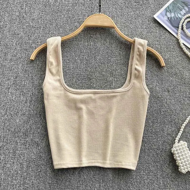 Rugloser Crop-Top in a solid colour – Zayra