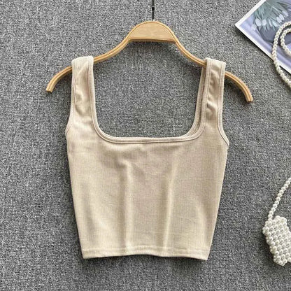 Rugloser Crop-Top in a solid colour – Zayra