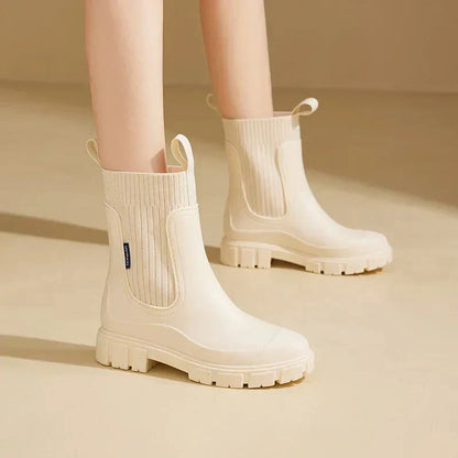 Ladies' insulated waterproof rain boots with anti-slip sole – Nalena
