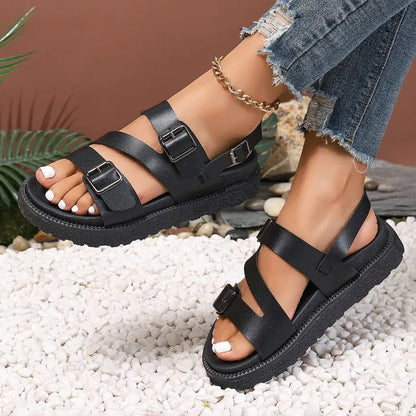 Comfortable vegan sandals for seniors with slip-resistant sole – Caitlyn
