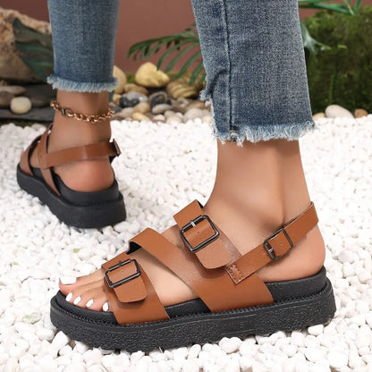 Comfortable vegan sandals for seniors with slip-resistant sole – Caitlyn