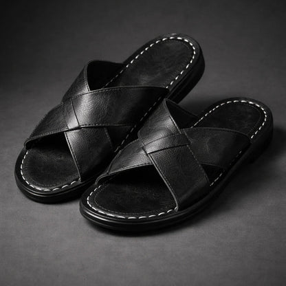 Men's Sandals | Crossed Strap Design & Slip-On Comfort 2