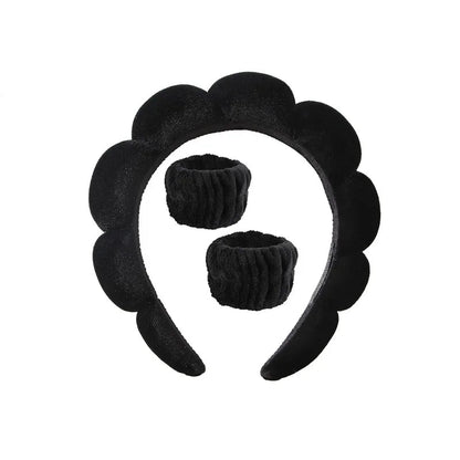 Plush Spa Headband & Wristband Set - Fluffiea