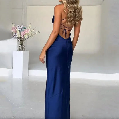 Plain Maxi Dress with Side Split – Nayla