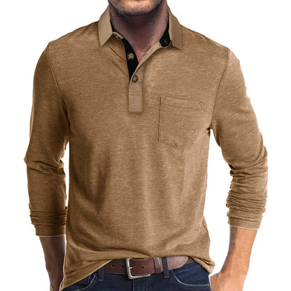 Men's Long Sleeve Polo Breathable & Versatile – Matteo