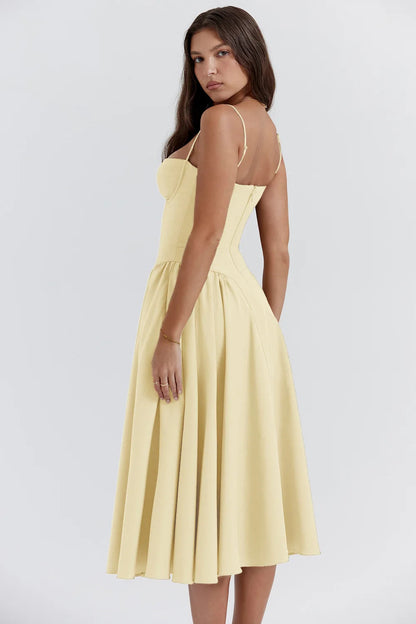 Summer dress with Sweetheart Neckline – Elvira