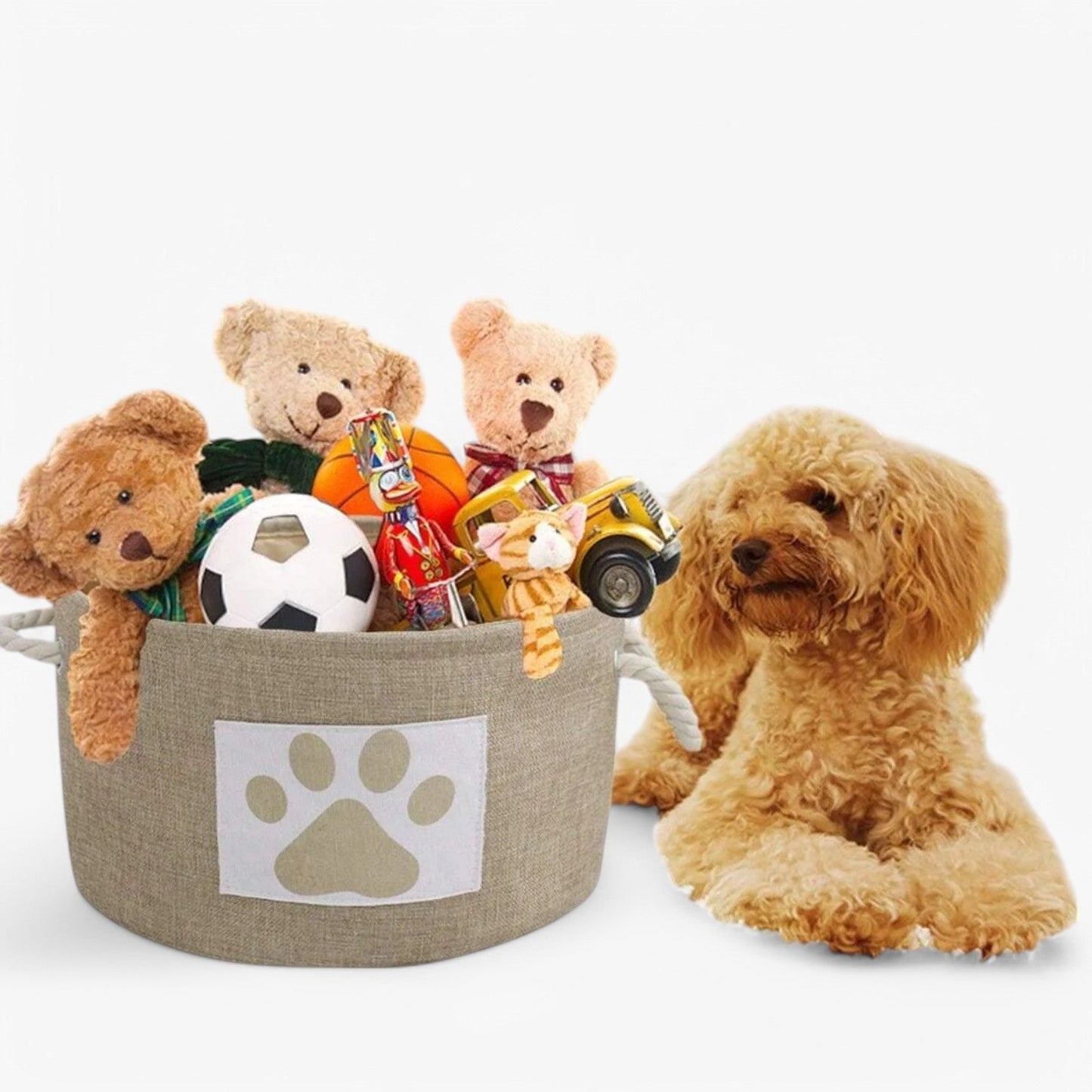 Foldable Toy Basket with Rope Handle – Livia