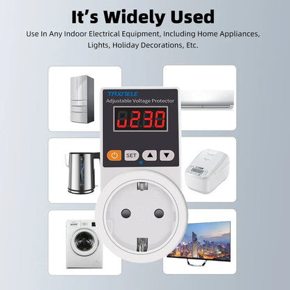 Automatic Voltage Protector Socket with Adjustable Settings – VoltGuard