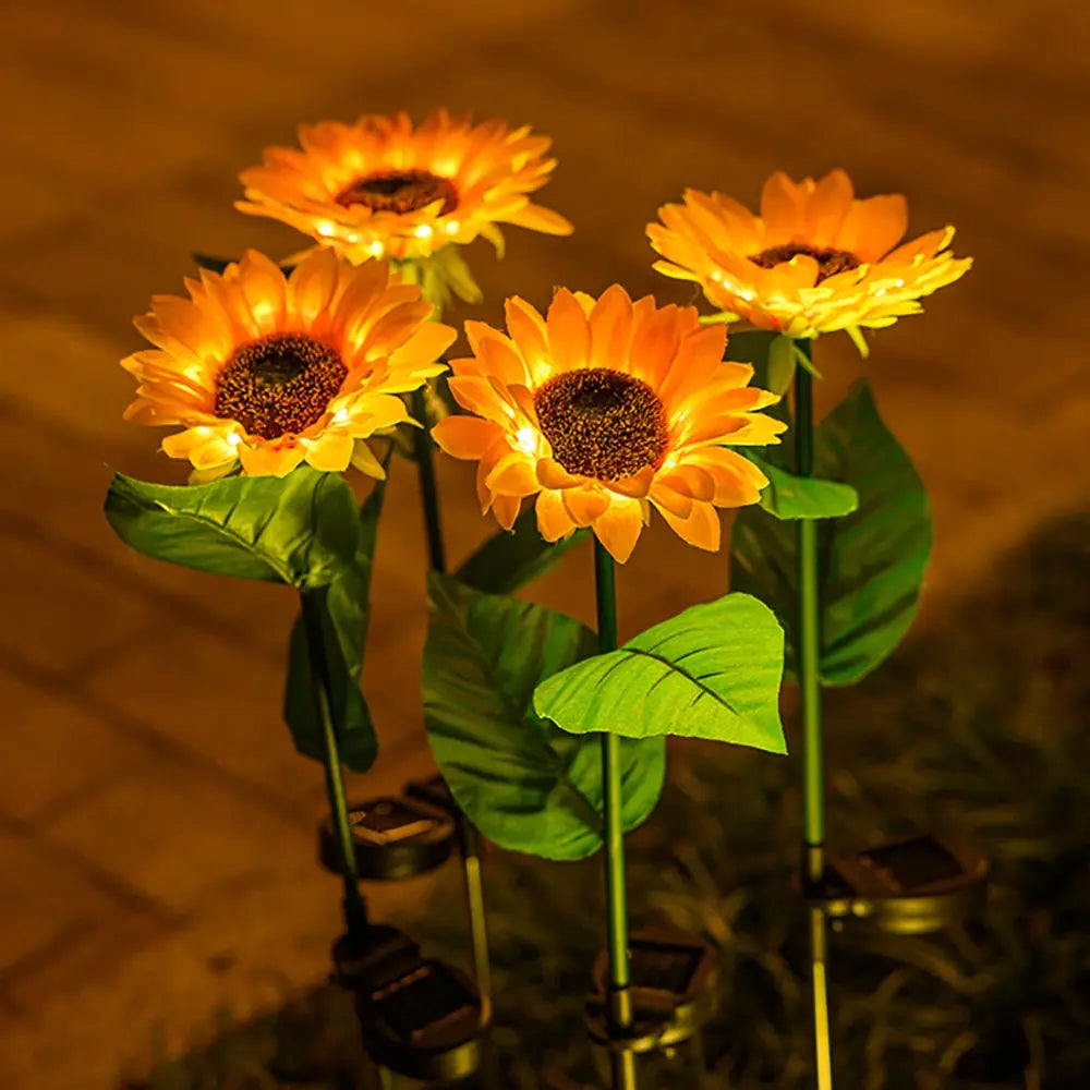 SolarBloom Waterproof Solar - Powered Sunflower Lamp