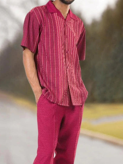 Stylish men's two-piece set for warm days - summer classic