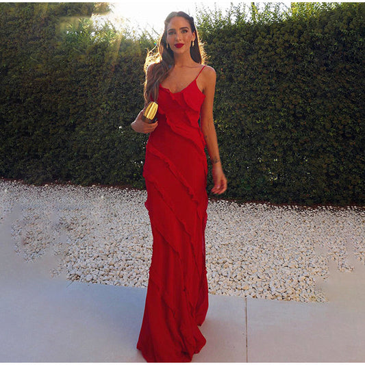 Maxi Dress with Ruffles - GraceFlow