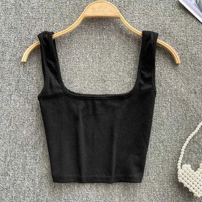 Rugloser Crop-Top in a solid colour – Zayra