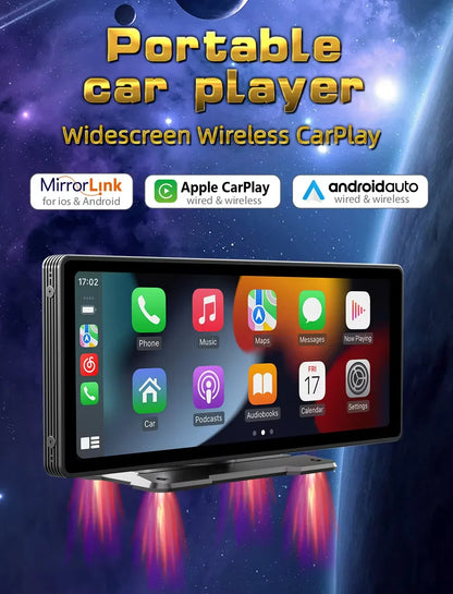 Universal 10.26-Inch Car Multimedia Player with Wireless CarPlay and Android Auto