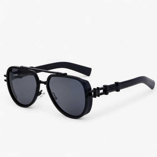 Oversized steampunk sunglasses with polarized lenses – Arclight