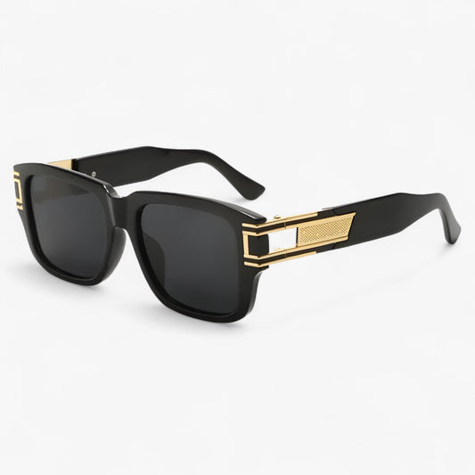 Vintage sunglasses with square frame and drop detail – Elvoir
