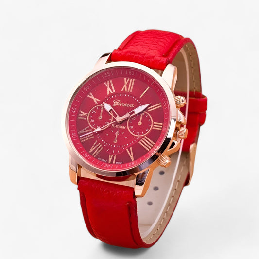 Luxury Waterproof Women's Watch with Leather Strap - Camille