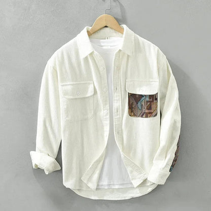 Cotton Men's Shirt with Long Sleeves - Quinten