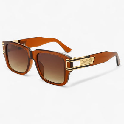 Vintage sunglasses with square frame and drop detail – Elvoir