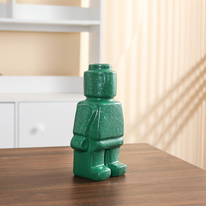 Ceramic Flower Pots Robot - BrickBotanica