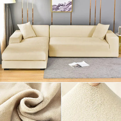 Stretch Velvet Sofa Cover with Luxury Finish - Sofina