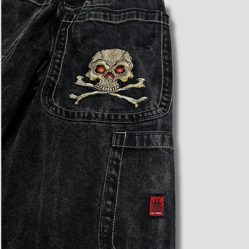 Black Baggy Jeans with High Waist – Raven