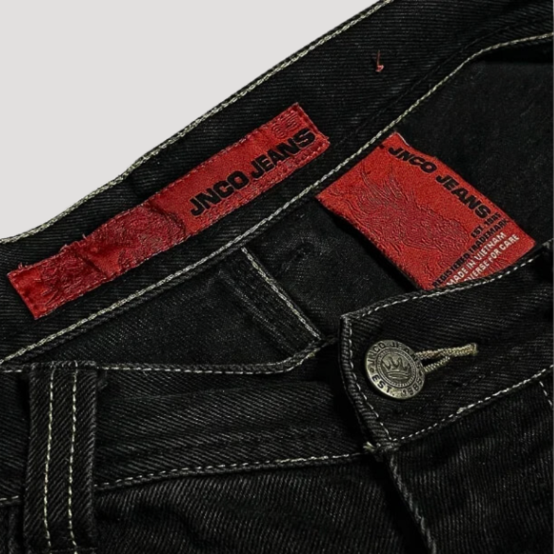 Black Baggy Jeans with High Waist – Raven
