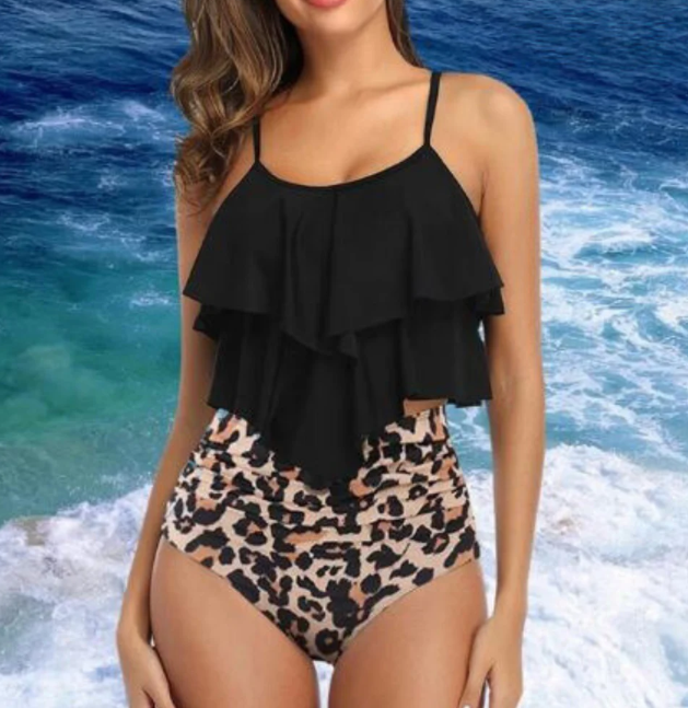 Tankini with ruffles and a high waist – Neriah