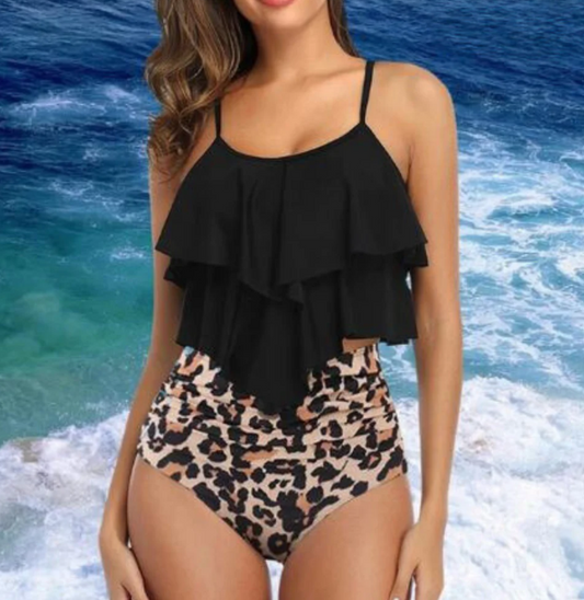 Tankini with ruffles and a high waist – Neriah