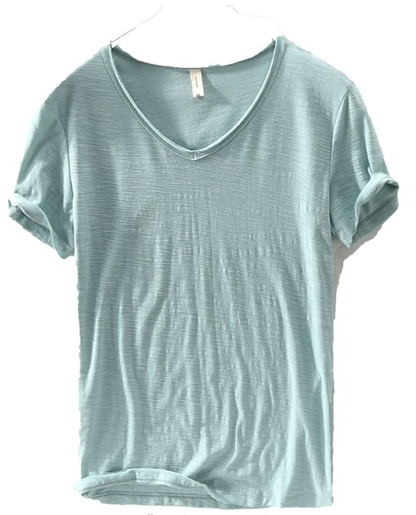 Men's V-Neck Linen Shirt – Luca