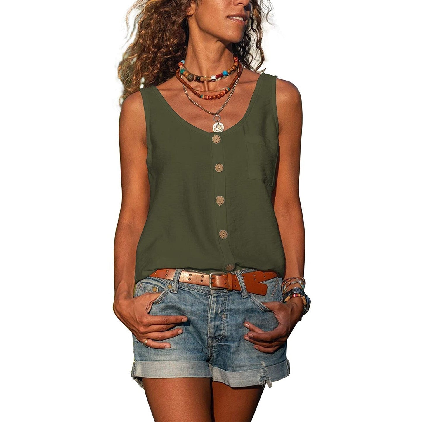Schlanker Damen Tanktop Schnitt - Caroline