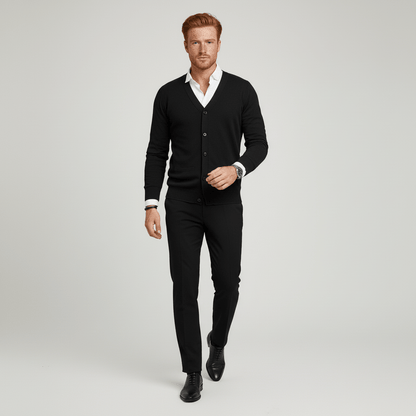 Schmal Geschnittene Strickjacke Mit Langen Ärmeln - Devin