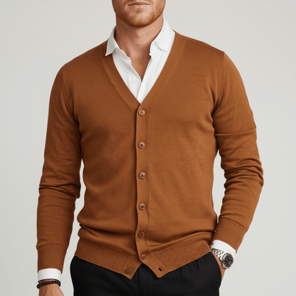 Schmal Geschnittene Strickjacke Mit Langen Ärmeln - Devin