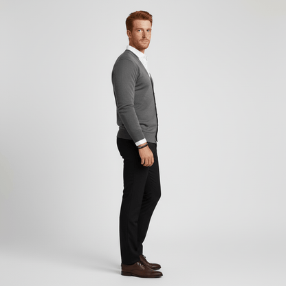 Schmal Geschnittene Strickjacke Mit Langen Ärmeln - Devin