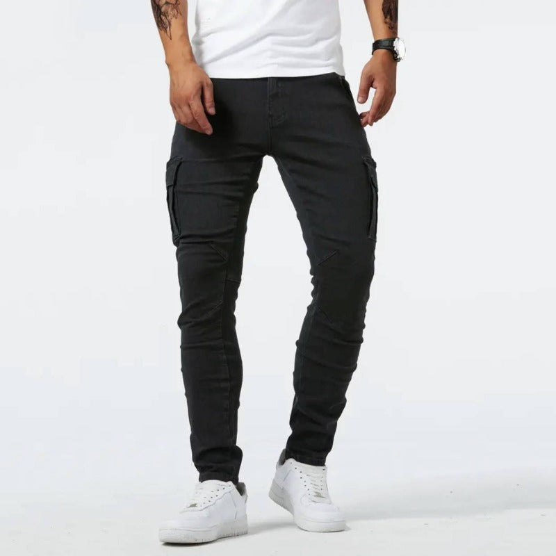 Super-Stretch Cargo Trousers | Arno Men's Cargo Jeans