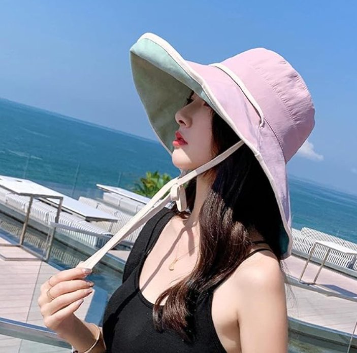 Large women's sun hat with wide brim - Livia